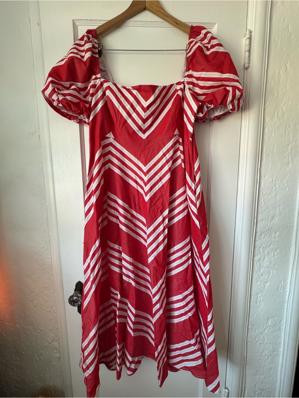 Hill House Red and White Striped Maxi Dress